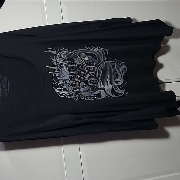 Susan Fixel black bejeweled  blouse  Loose  around the waist area SizeL pre love - Picture 3 of 3